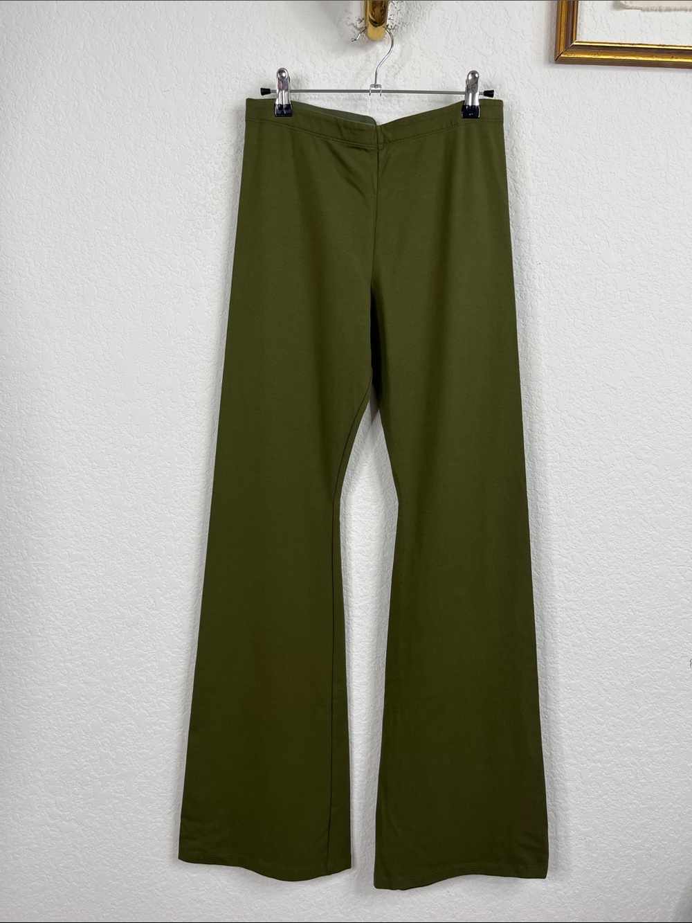 Organic Basics COTTON Core Flare Pants in Olive